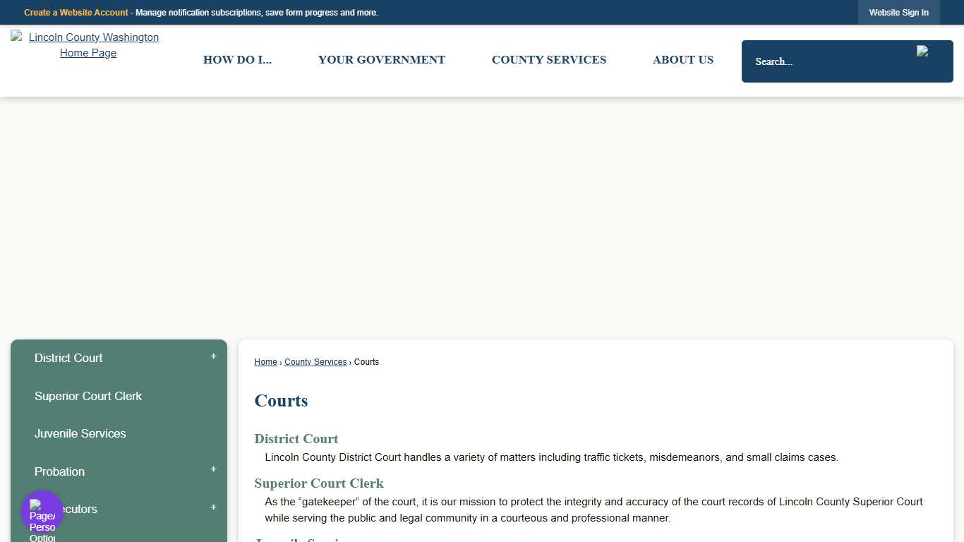 Courts | Lincoln County, WA