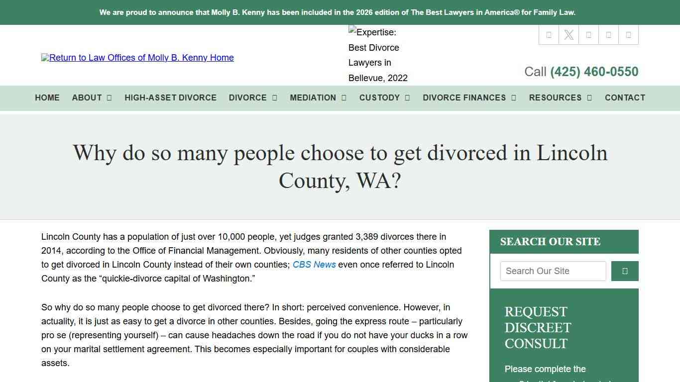 Why do so Many People Get Divorced in Lincoln County, WA? | Law Offices of Molly B. Kenny